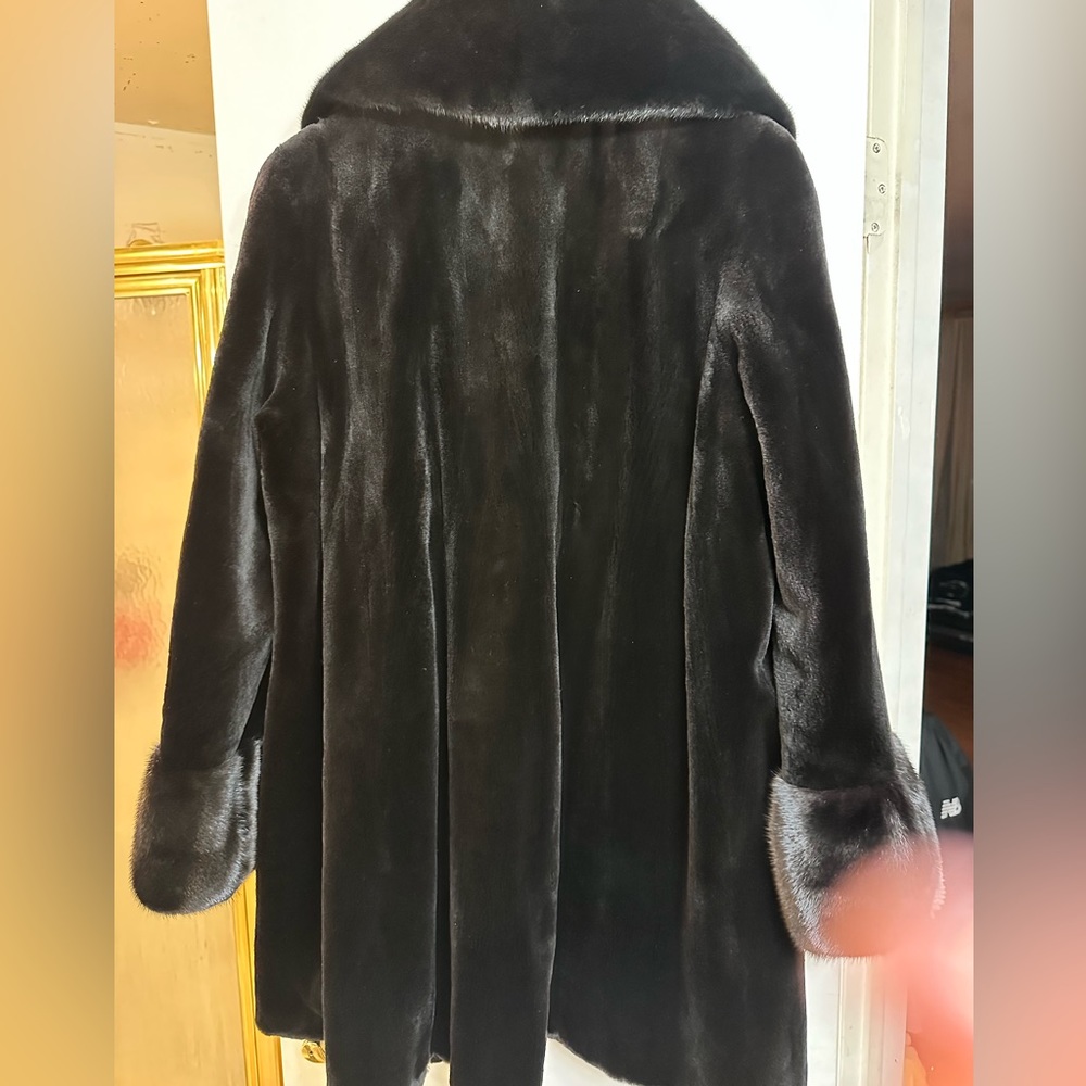Mink Jacket – Sheared Mink Fur / Mink Collar Cuffs - Picture 2 of 5